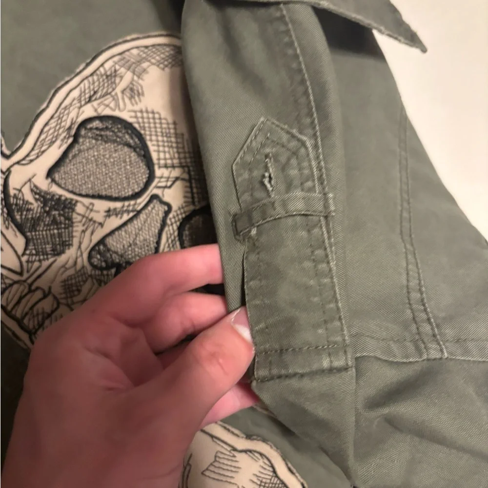 Affliction Men's cross bone military Jacket - Picture 4 of 10
